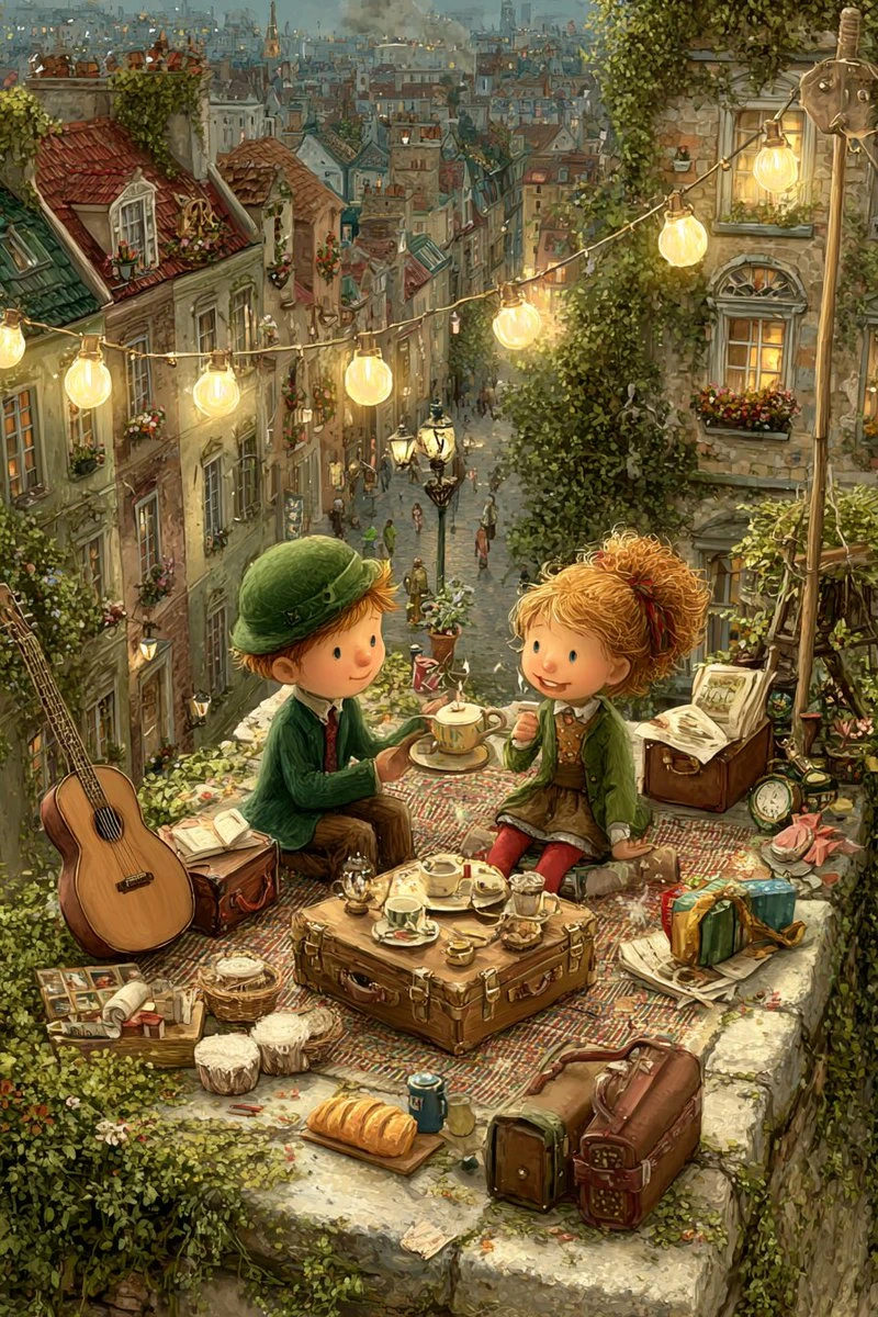 Moonlight Rooftop Tea Party