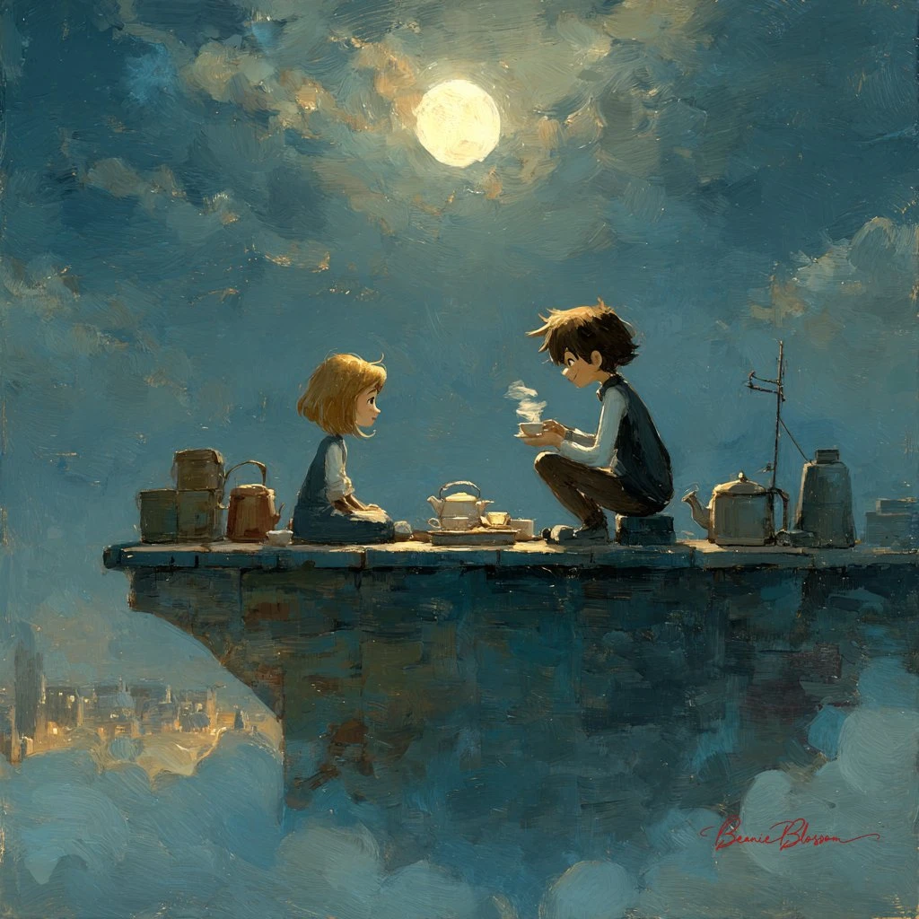 Moonlight Rooftop Tea Party