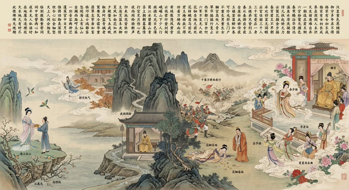 Long Text Ancient Poetry Painting