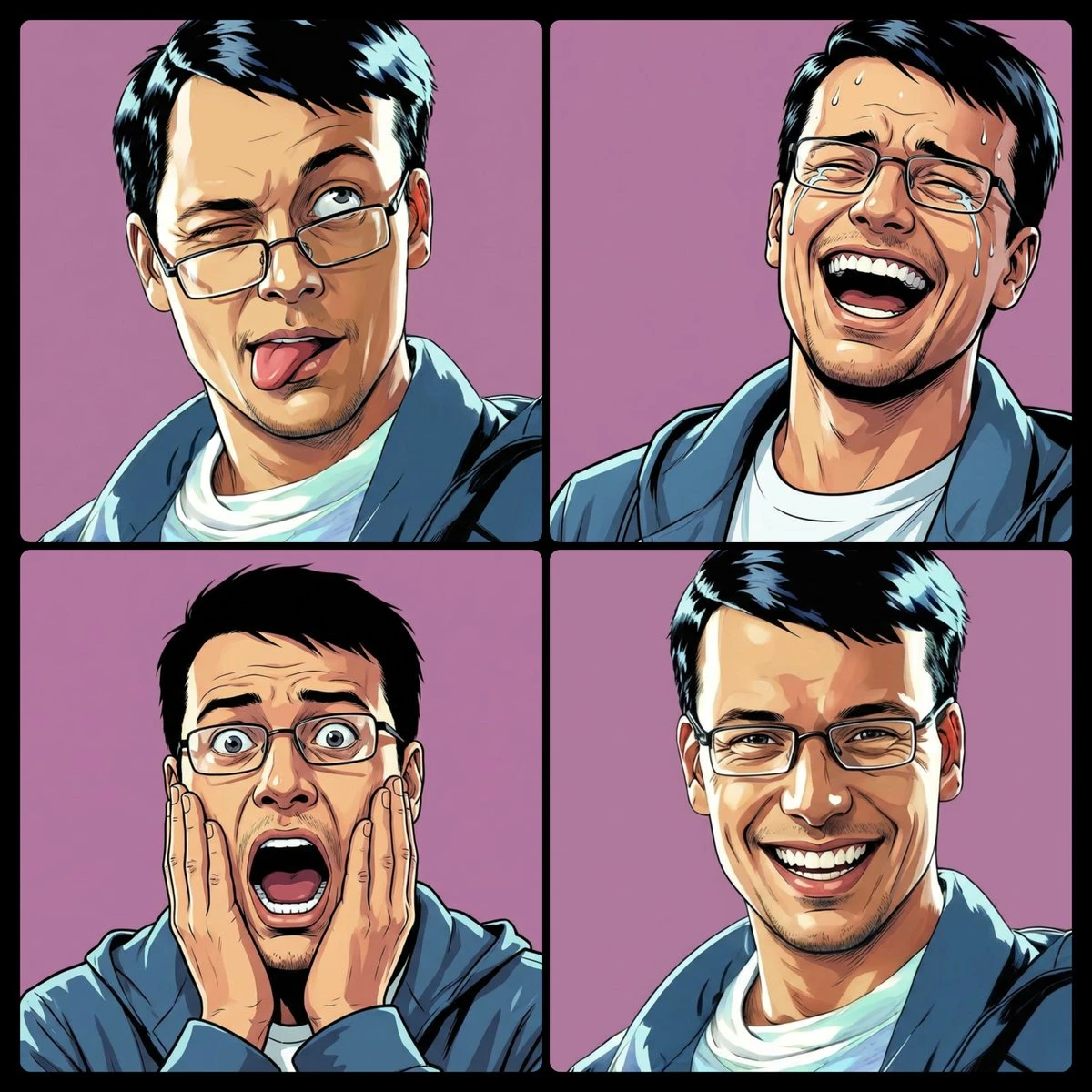 Make people make Emoji expressions